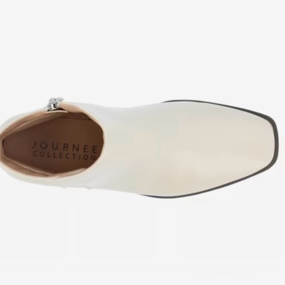 NWT Journee Collection Cappri Off White Women's Ankle Boots - Picture 6 of 9